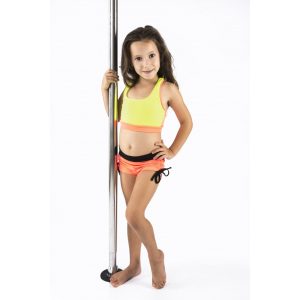 KK-Pole Kid, korall/fekete short