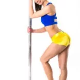 KK-Pole bársony bugyi fazonú short, sárga