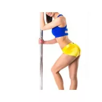 KK-Pole bársony bugyi fazonú short, sárga