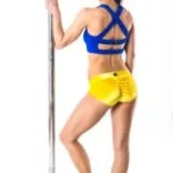 KK-Pole bársony bugyi fazonú short, sárga