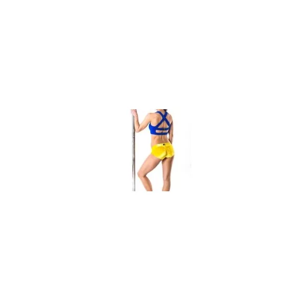 KK-Pole bársony bugyi fazonú short, sárga